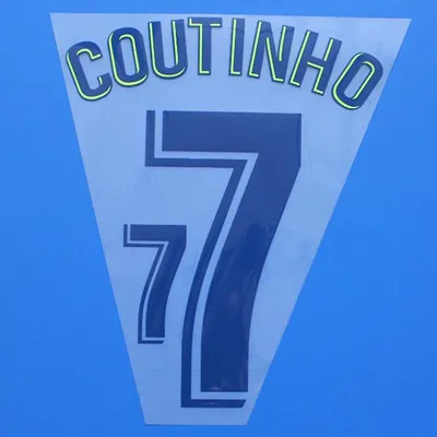 Новинка 1819 г. Messi Suarez Dembele Coutinho A. Iniesta MALCOM VIDAL I. RAKITIC PIQUE numberint Настройка номера штамповки нашивки значки - Цвет: blue 7