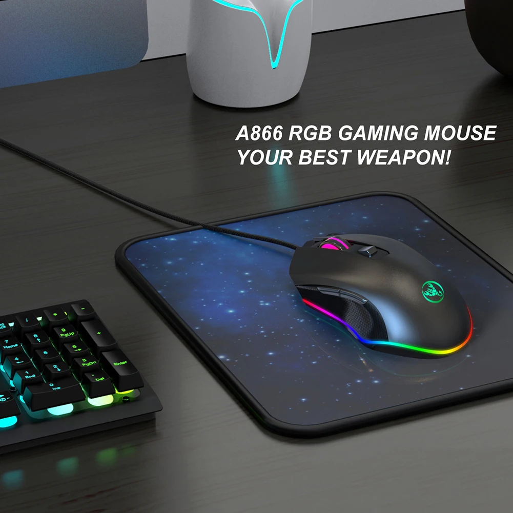 A866 7 кнопок эргономичный оптический USB из АБС Настольный Ноутбук 6400 точек/дюйм