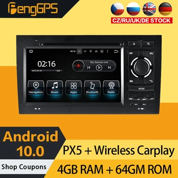 

Car Stereo For Audi A4 2002-2008 Android 10.0 Radio Multimedia IPS Touchscreen GPS Navigation Headunit DVD Player Carplay WIFI