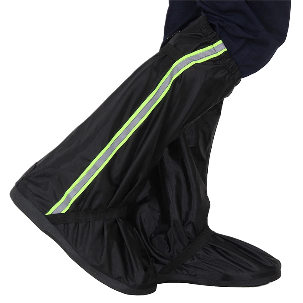 

Men Women Bike Cycling Rain Boot Long Non Slip Oxford Cloth Reusable Protectors Motorcycle Thick Bottom Waterproof Shoe Cover