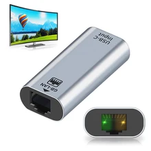 

Ethernet Adapter Network Card USB C Ethernet Adapter USB Type C Female to RJ45 10/100/1000Mbps Network Adapter