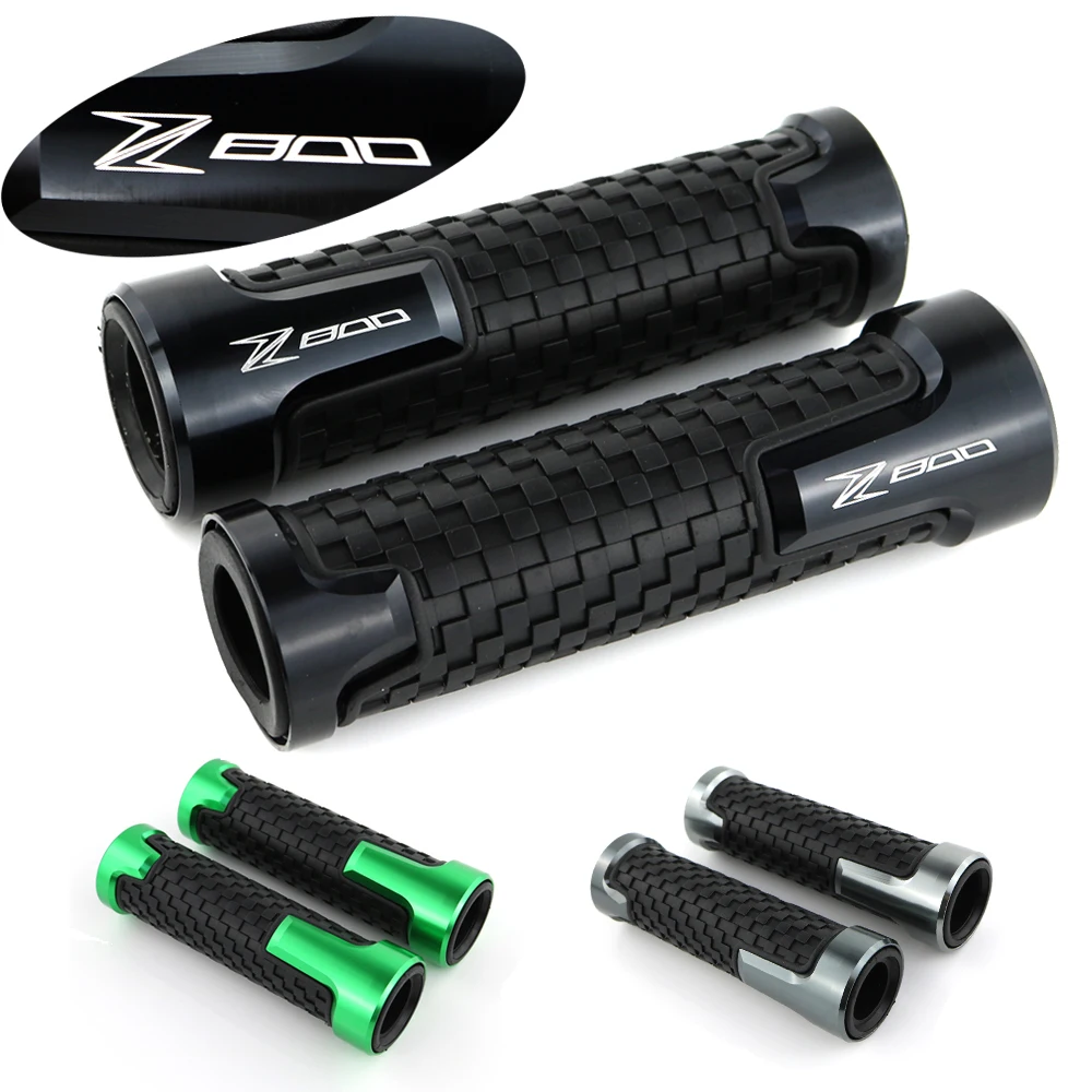 

For Kawasaki Z800 Motorcycle Handlebar Handle Grips CNC Aluminum None-Slip Rubber