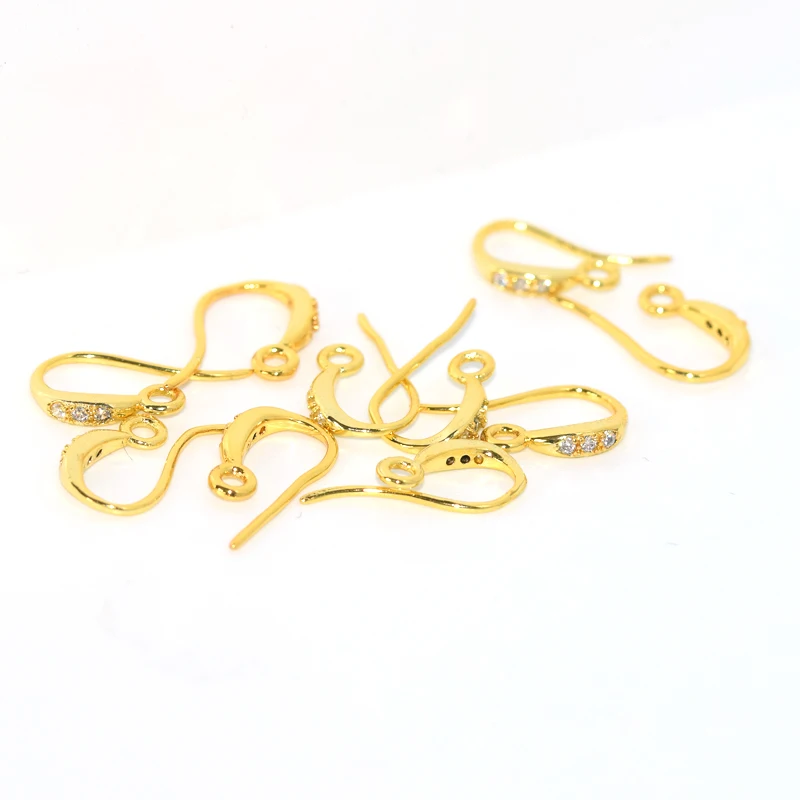 

10pcs Copper Earring Hook Earwire Clasps Handmade Crycile Earrings Fitting Ear Setting Base for DIY Jewelry Making Accessories