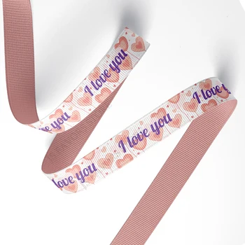 

1roll grosgrain ribbon colorful Gradient logo company party wedding decoration gift package grosgrain Shoes clothes bag DIY rope