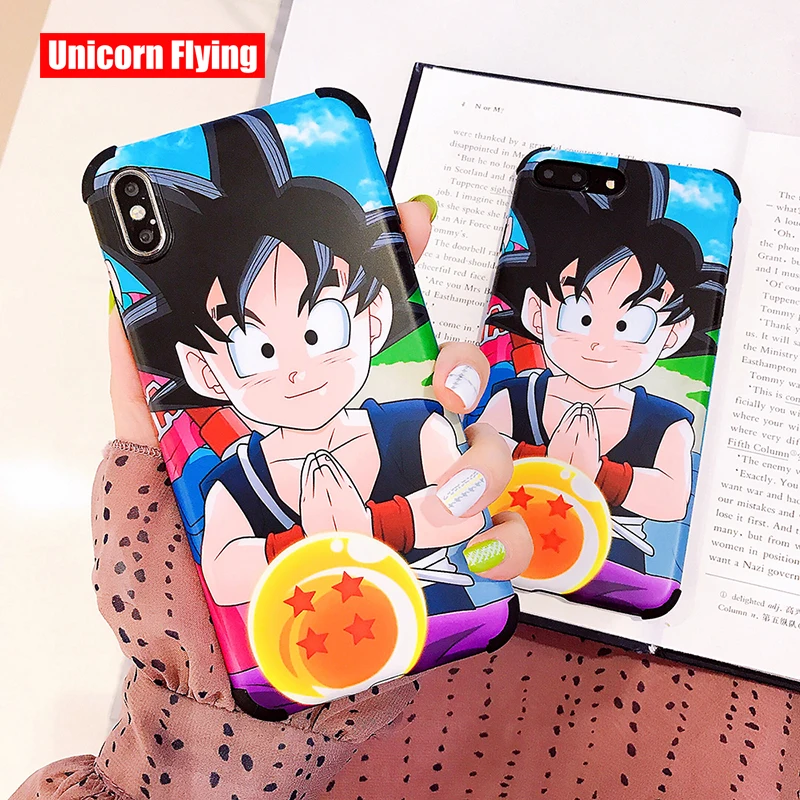

LinXiang Japanese Anime Cartoon Comic Dragon Ball Z Son Goku Phone Case Back Cover For iphone 6 6s 7 8 Plus X XS Max XR 11 Pro