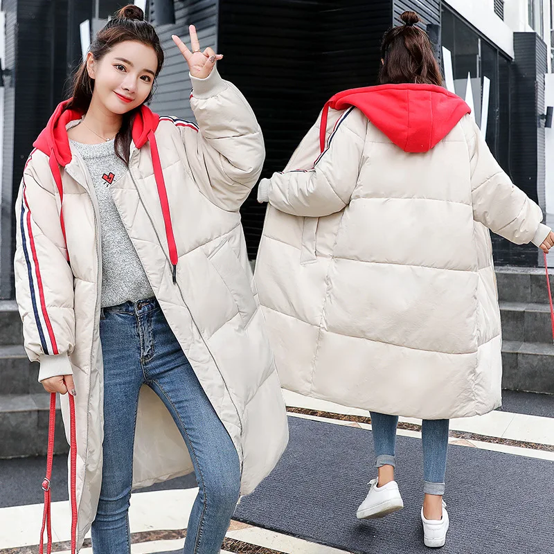

2018 New Style Korean-style Hooded Cotton-padded Jacket Loose-Fit Cotton-padded Clothes Women's Winter Coat Students Cotton Coat