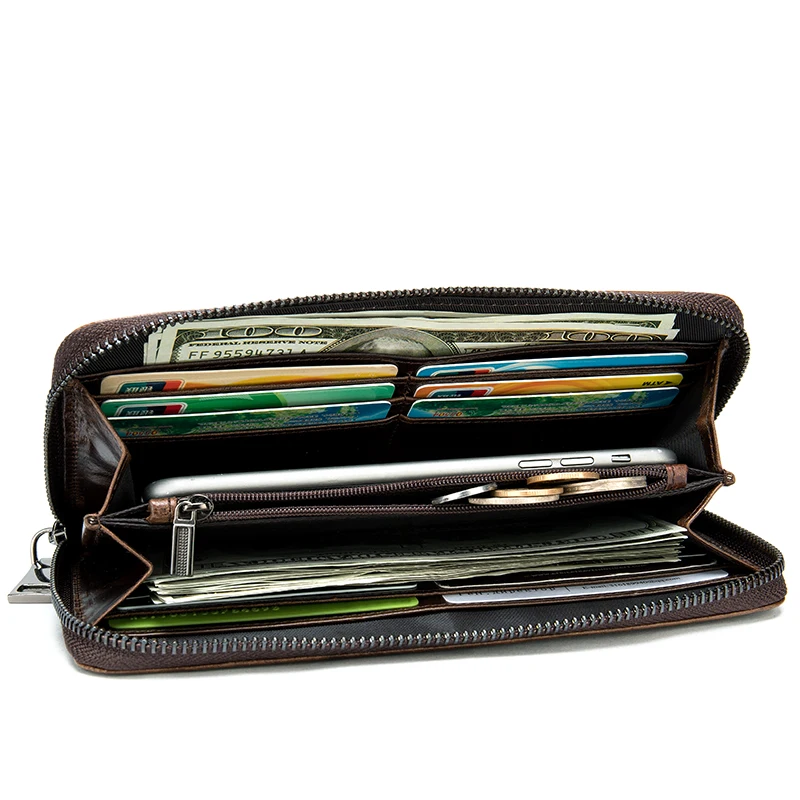 WESTAL portafoglio in pelle da uomo borsa da uomo in vera pelle per uomo pochette da uomo Vintage Croco Designer Card Holder Money Bag 123 - immagine 5