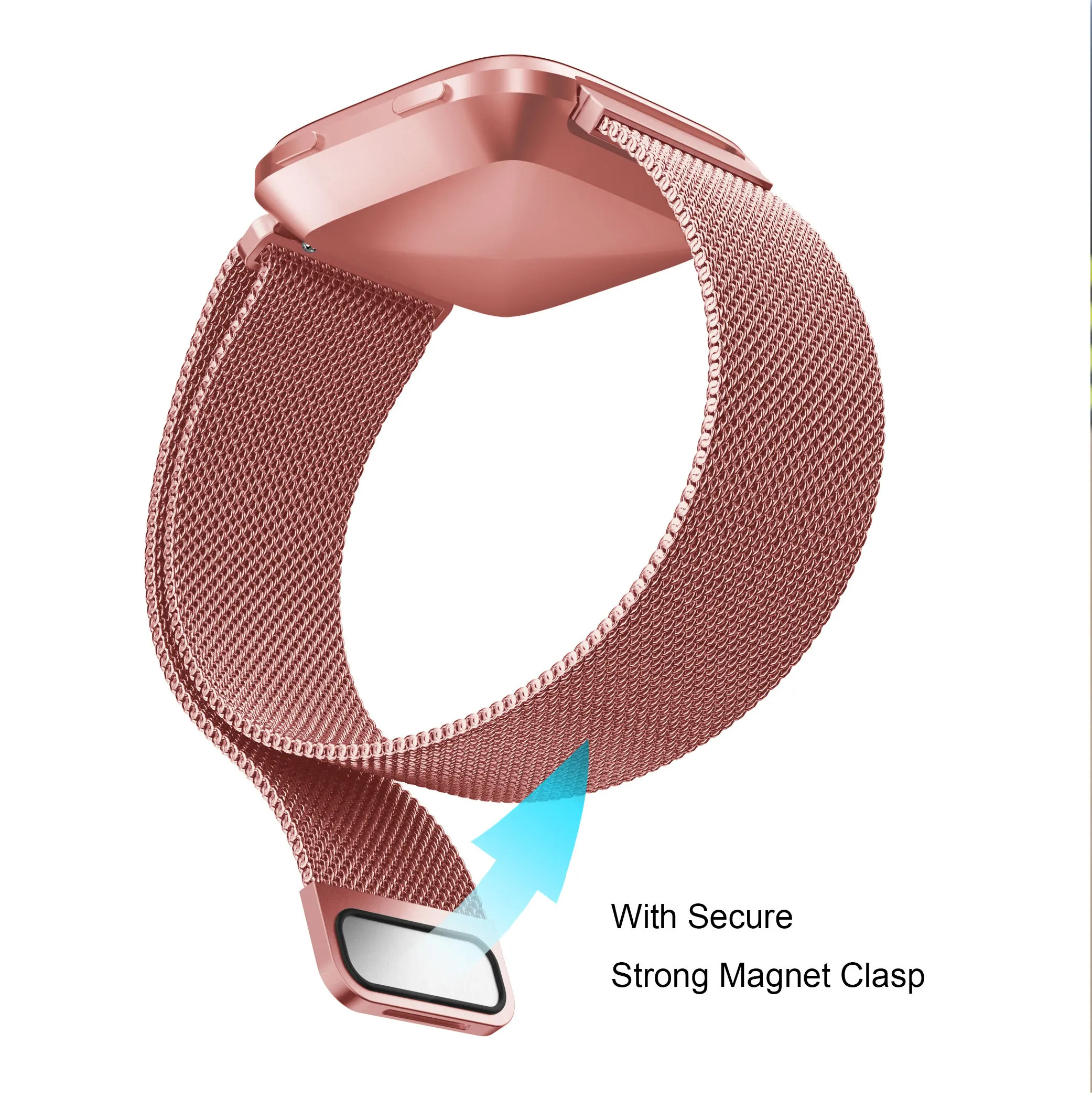 Yayuu нержавеющая сталь магнитный Миланский для Fitbit Versa/Versa 2 ремешок браслет металлический ремешок для Fitbit Blzae ремешок для часов