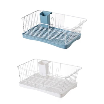 

Iron Multifunction Bowl Plate Dish Cup Cutlery Drainer Storage Shelf Rack Organizer Holder for Kitchen Storage Tool