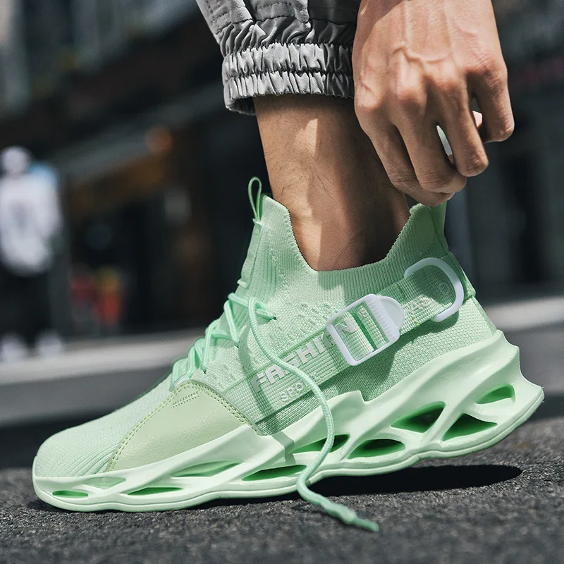 Men Running Shoes Breathable Mesh Jogging Sneakers Athletic BreathableTrainers Light Weight Large Size |
