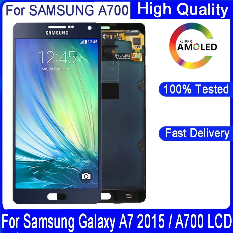 5 &quotОригинал AMOLED для Samsung Galaxy A7 2015 A700 A7000 A700H A700F A700FD ЖК-дисплей сенсорный экран