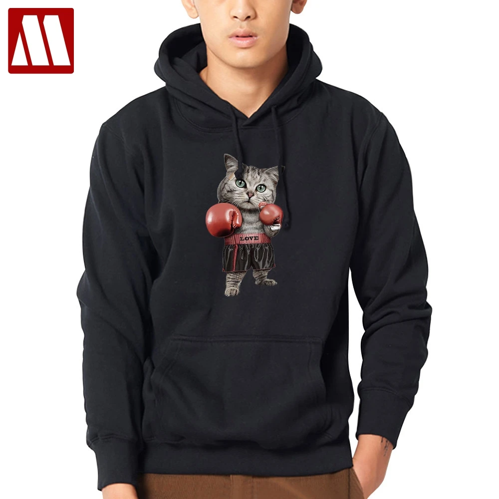 

Funny Cat Boxer Print Hoodies Men Brand Sweatshirts Unisex 3D Pritned Pullover Coats Casual Tracksuits Spring Fall Male Jackets