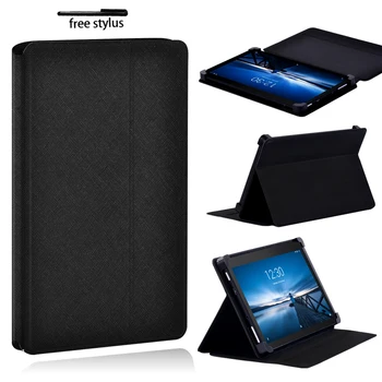 

PU Leather Case for Lenovo Tab E7 / E8 / E10 Tablet Foldable Lightweight Scratch Resistant Protective Cover Case + Pen