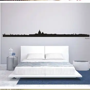 

Rome Skyline Decal Wall Sticker Vinyl Stickers Decor Mural Art Living Room Home Decoration Landmark Skyline Wall Decal
