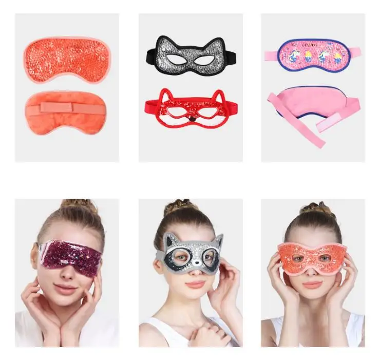 2 Pcs Ice Gel Eye Patch for Injuries Reusable Gel Cold Pack for Pain Relief Toothache Breastfeeding Tired Eyes Face Headaches