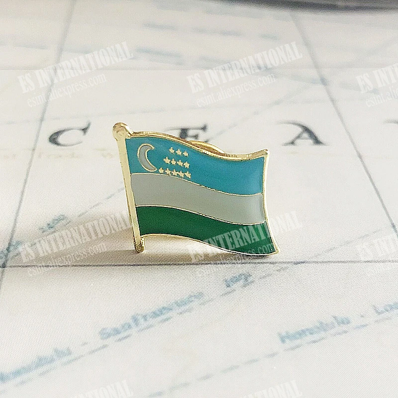 Значок на лацкан с национальным государственным флагом Узбекистана брошь из