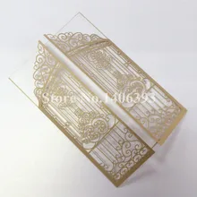 Лазерная резка, полые железные ворота, свадебные приглашения, открытки, открытки, элегантные, на заказ, напечатанные, события, день рождения, вечеринки, свадебные украшения