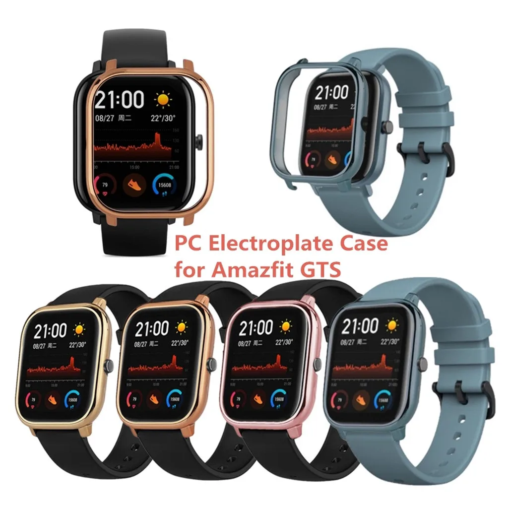 Гальванический чехол из поликарбоната защитная рамка для часов Xiaomi Huami Amazfit GTS