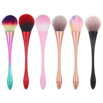 

Aluminum Handle Nail Soft Dust Cleaner Cleaning Brush Acrylic UV Gel Powder Removal Manicure Make Up Tools - H