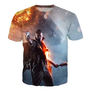 

New Men Women's Casual T-Shirt Summer Style Dress Up Battlefield 1 Graphic Print 3D T Shirt Harajuku Short Sleeve Tees Tops