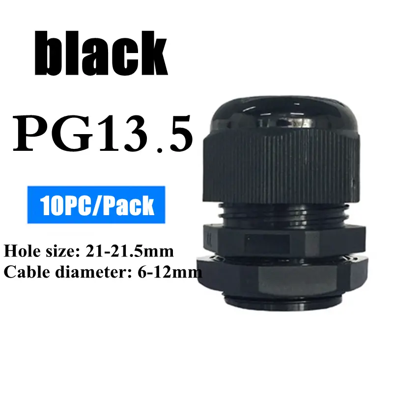 1/2/5/10pcs Waterproof Cable Gland Cable Entry IP68 PG7-PG36  White/Black Nylon Plastic Connector Joint - Image 25