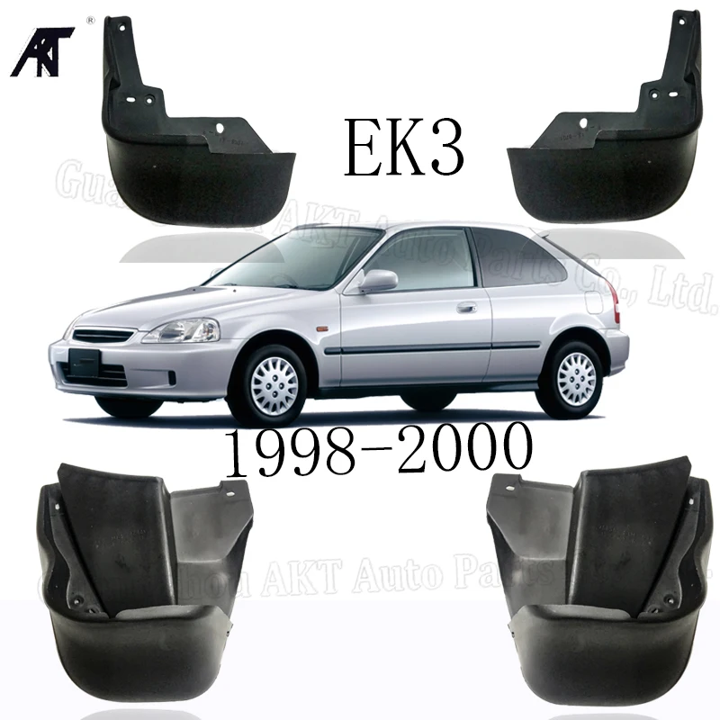 Брызговики для Honda Civic EK3 1998 1999 2000 черные передние и задние брызговики|Грязезащита|