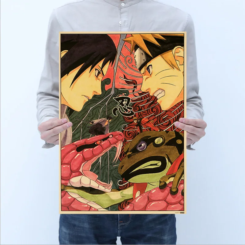 N5 Уютный момент аниме мультфильм Узумаки постер Naruto Винтаж крафт бумага комиксы Наруто живопись Бар Детская комната Декор 50*35 см - Цвет: N5
