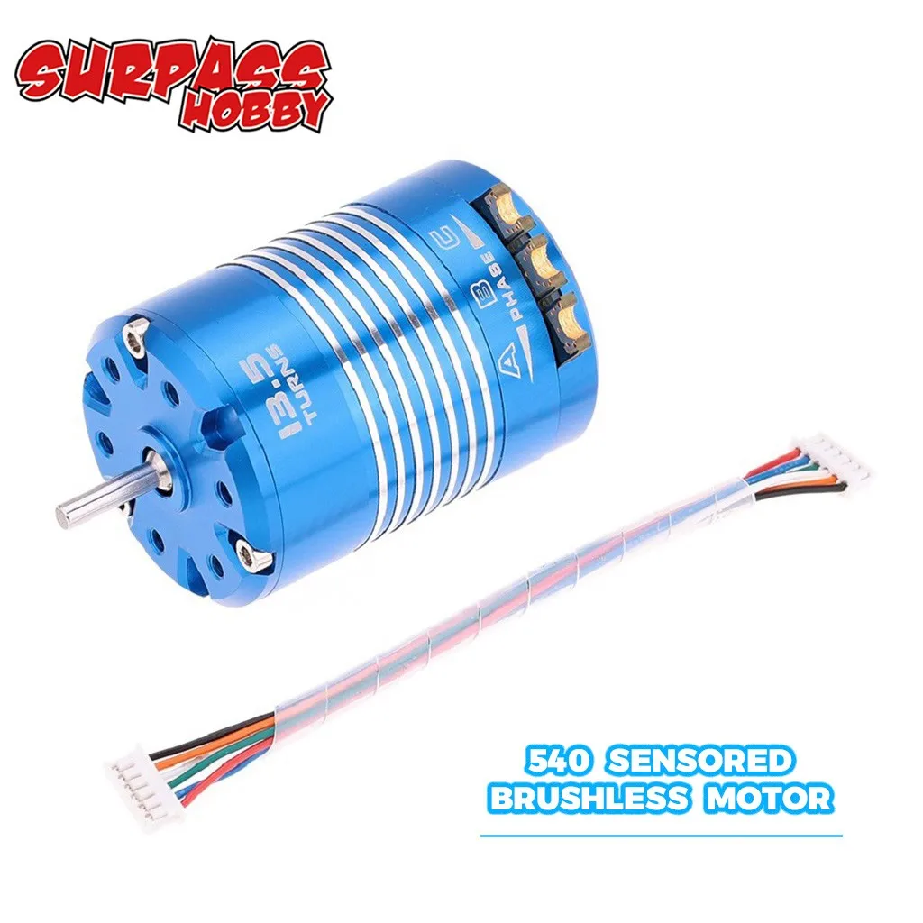 

SURPASSHOBBY 540 13.5T Sensored Brushless Motor For 1/10 RC Car Upgrade Parts High Quality RC Car Parts RC Car Accessories
