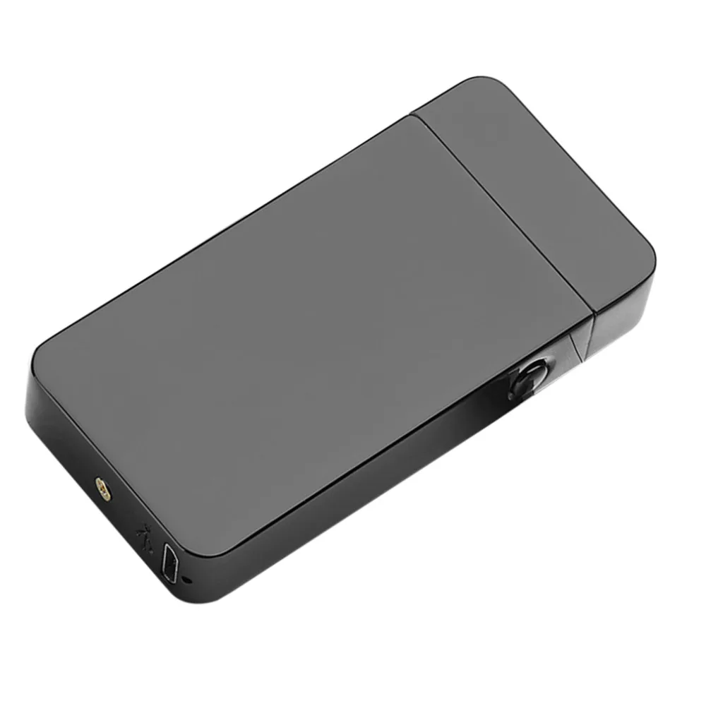 USB электрическая зажигалка с двойной дугой металлическая беспламенная Зажигалка