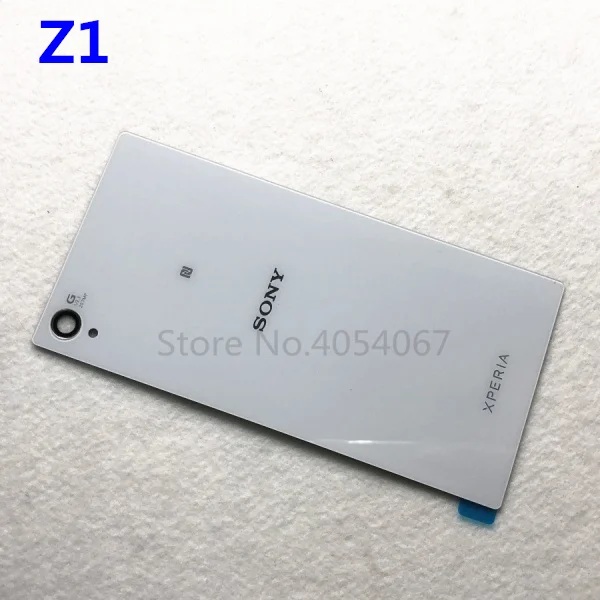Z1 white Z1 Задняя стеклянная крышка корпуса Замена для sony Xperia Z1 L39H C6902 C6903 задняя крышка батарейного отсека с NFC антенной - Цвет: Z1 white