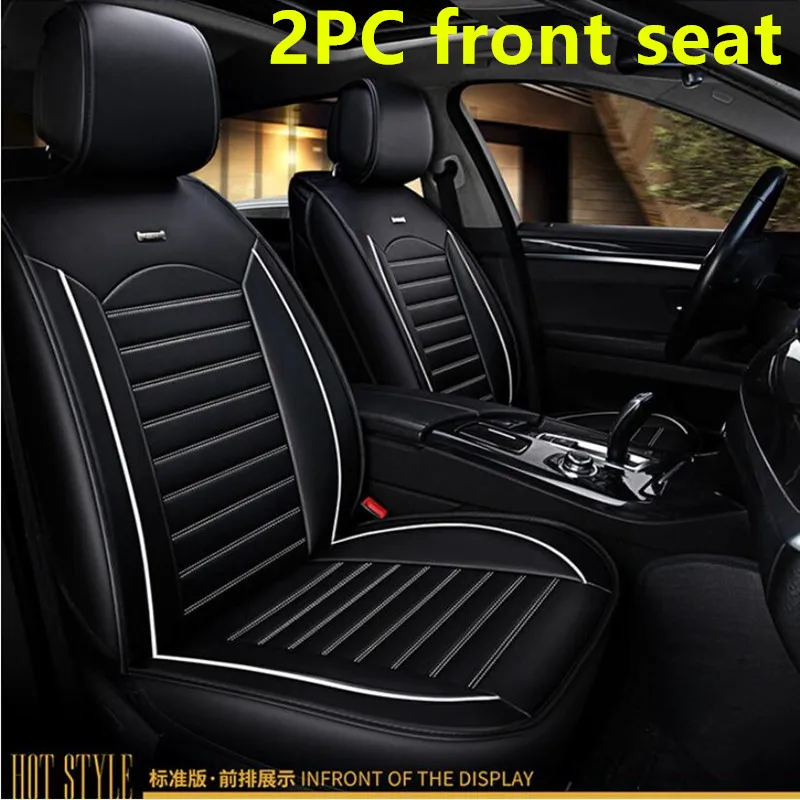 2PC Standard Edition Универсальные автомобильные чехлы из искусственной кожи для fiat 500x bravo freemont albea palio grande punto panda doblo - Название цвета: 2PC Standard Edition