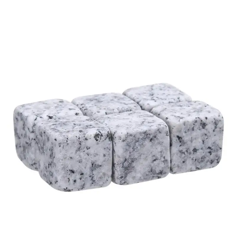 

6pcs/Pack Bar Gray Wiskey Stones Beverage Chilling Rocks For Whiskey And Other Beverages Wiskey Stones Home Bar Tools