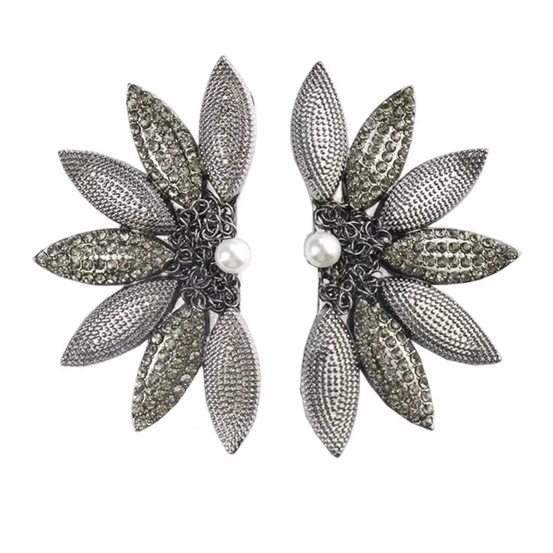 1PAIR hair clip DEL LUNA Hotel same Female Girl Korean Sweet Fashion Hair Pin Clips Hairpin pearl IU - Окраска металла: 1PAIR