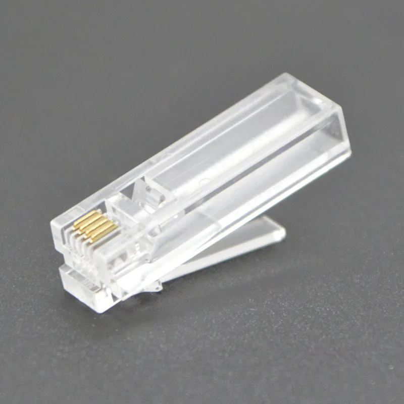 100 pces rede conector rj12 6p4c 6p6c