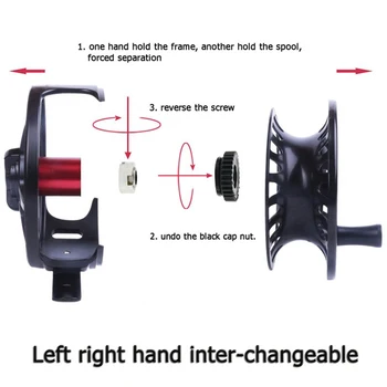 

Left Right Fly Fishing Reel 2 + 1BB Spool Casting Vessel Narrow thread