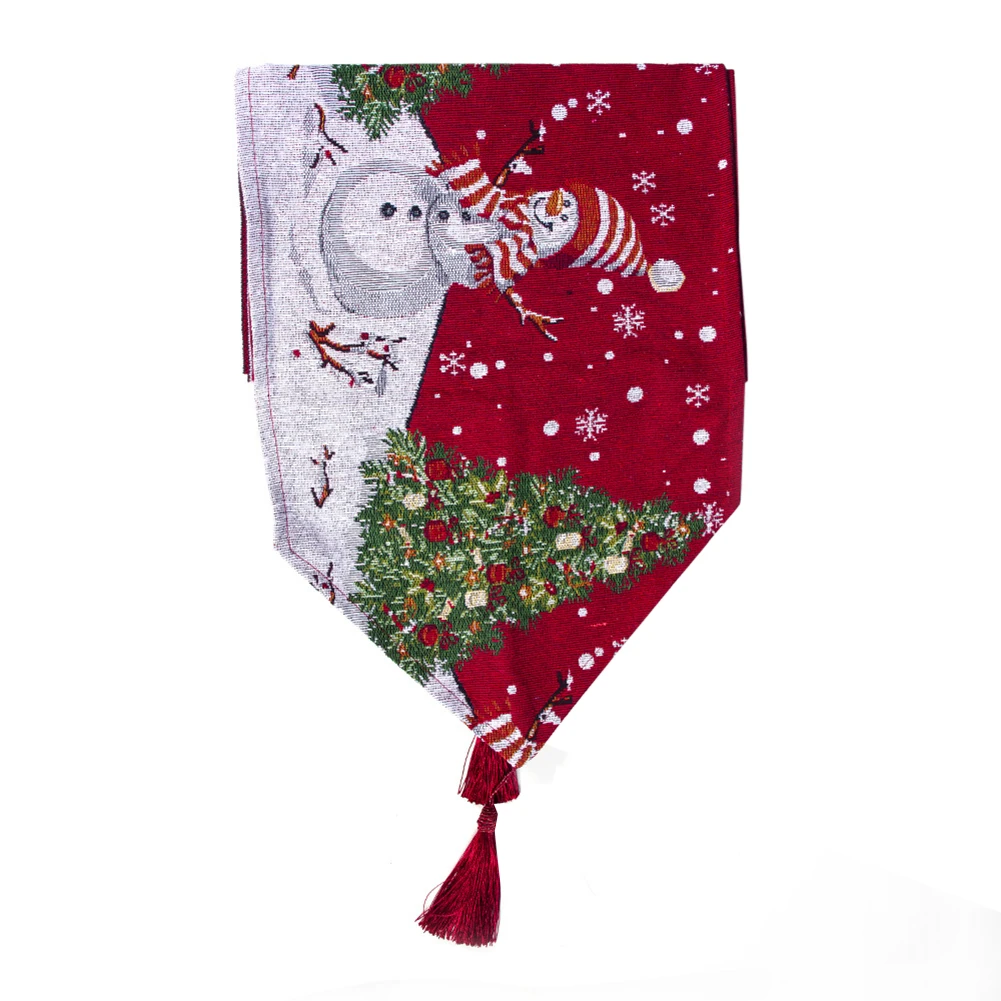 180*34 см Рождественская скатерть для обеденного стола с флагом, украшения для дома, вечерние, для ресторана - Цвет: red2