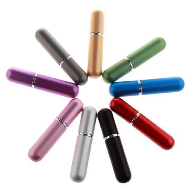 

Classic Style 5ML Portable Refillable Glass Perfume Bottle With Aluminum Sprayer Empty Cosmetic Parfum For Traveler