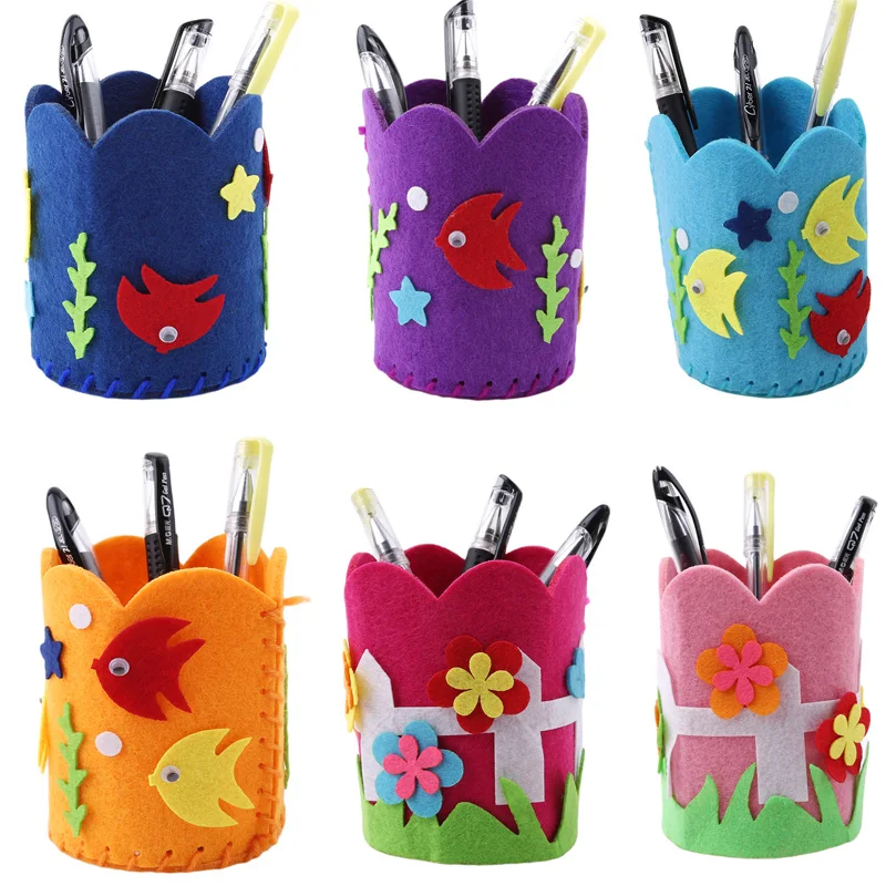Cute 2020 DIY Handmade Home Supplies Cartoon Sewing Pen Holder Craft Brushes Container Storage Case | Игрушки и хобби