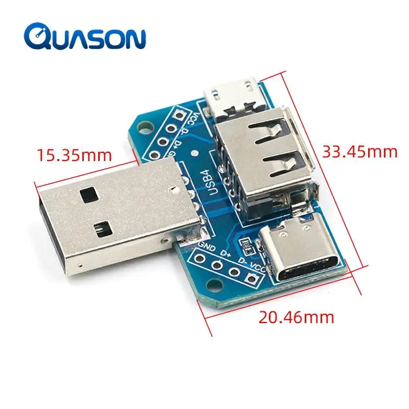 1 шт. USB разъем «папа»/мини микро USB адаптер DIP «Мама» разъем 2,54 Разъем B Type-C USB2.0 3,0 конвертер PCB «мама» ► Фото 2/6