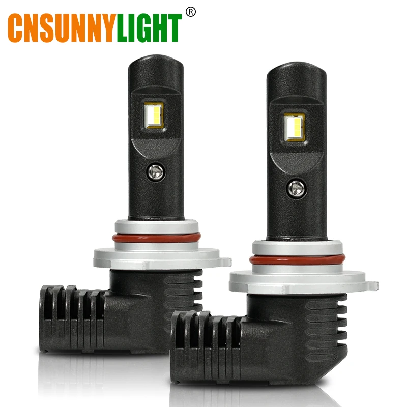 CNSUNNYLIGHT 1:1 Design Mini Size H4 H7 LED H11 H8 H16 9005 9006 9012 Car Headlight Lamp 6500K Cool White Bright-Plus Auto Bulbs