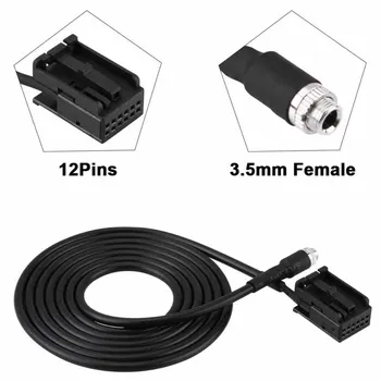 

For Ford/Focus/Mondeo Black 3.5mm Female Plastic + Metal Replacement Adapter With Removal Keys 6000 CD Aux Cable MP3
