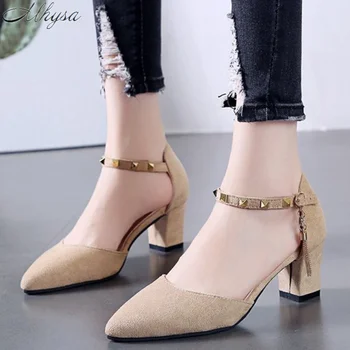 

2020 New Fashion Women Sandals Summer Shoes High Heels Leather Peep Toes Buckle Strap Shoes Woman Party Shoes Black Sandalia