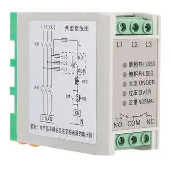 

JVR-380 Phase Sequence Relay Monitoring Voltage Control Device latching relay