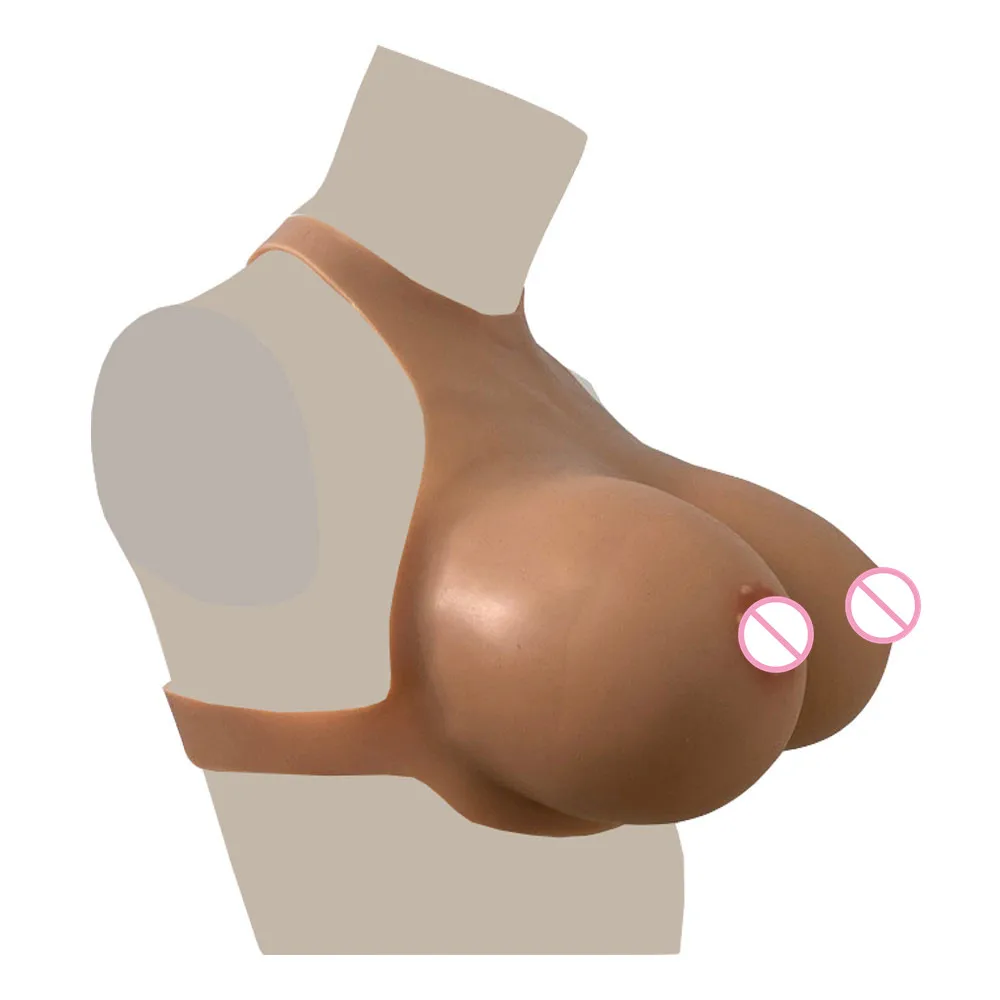 Realistic Fake Boobs Bodysuit Silicone Breast Form Plate For DragQueen Shemale Travesti Crossdresser Transgender Bust Enlarge