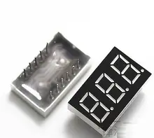 5 pçs 0.36 polegada 3 dígitos 7 seg segmento ânodo comum display led vermelho diy eletrônica