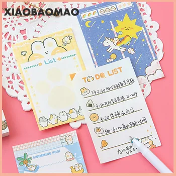 

100 sheets Sticky Notes Cute Cartoon Expression Memo Pad Planner Stickers Memo Paper Kawaii Stationery Office School Supplies