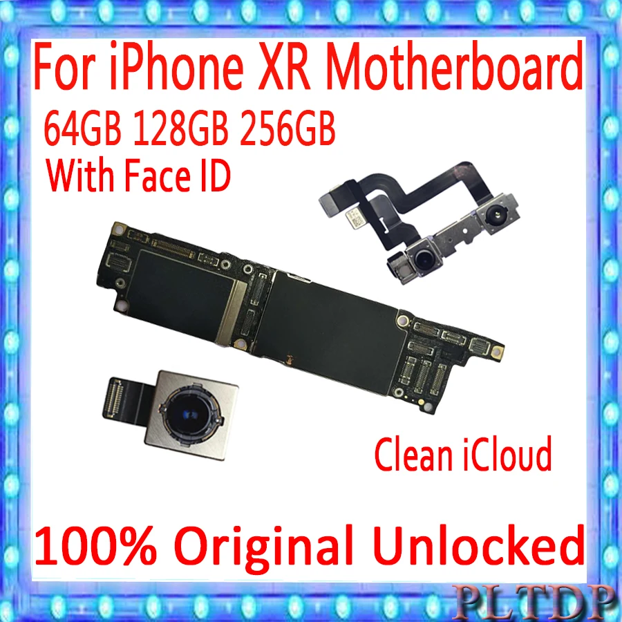 Оригинальная разблокированная материнская плата для iPhone XR с/без ID лица, сменная материнская плата для iPhone XR 64 Гб 128 ГБ 256G материнская плата