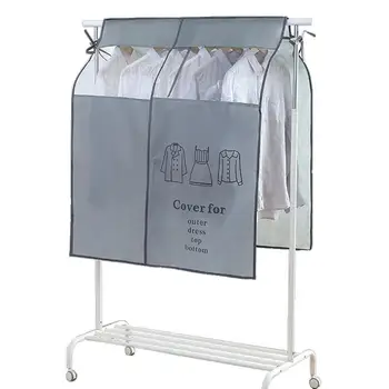 

Garment Bag Cover Non-Woven Fabric Dustproof Cloth Suit Travel Bag Portable Garment Storage Bag Floor Hanger Dust Cover