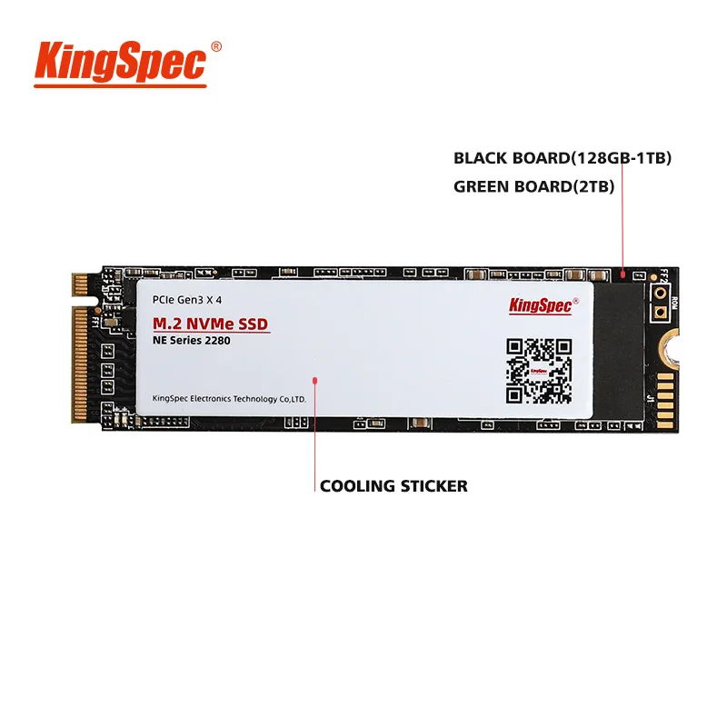 KingSpec SSD M.2 PCIe M Key M2 500GB ТБ 2280 PCI e 2 NVMe твердотельный накопитель внутренний жесткий