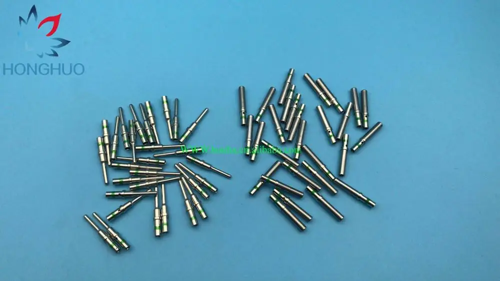 100 male and female 20/100 шт DT Pin 14-16AWG 0460-215-16141 0462-209-16141 сплошной обжимной терминал с зеленой идентификационной полосой из нержавеющей стали - Название цвета: 100 male and female